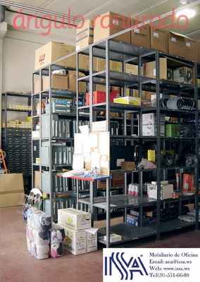 estanteria metalica gris